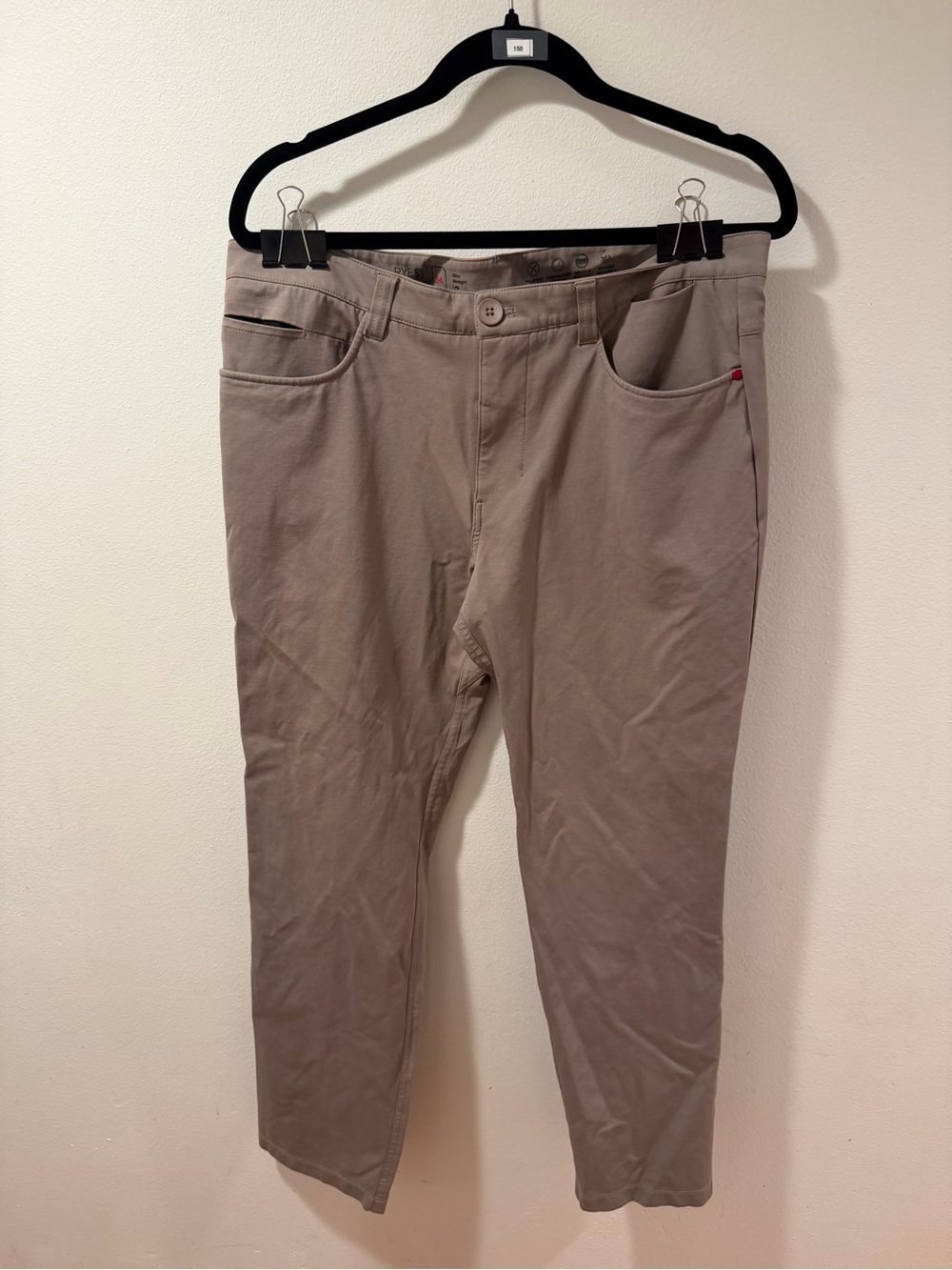 Rye Voyager Men's Slim Casual Pants in Taupe